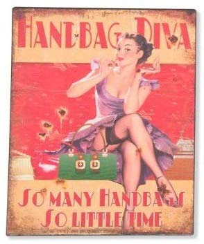 Plaque murale métal Pin Up résistante cadre vintage rétro