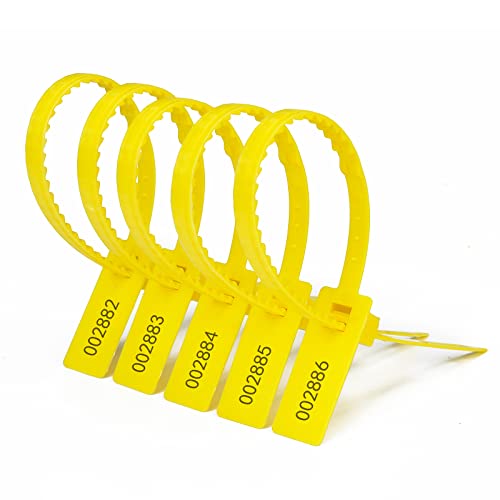 LeadSeals Heavy Duty Plastic Security Seals Self Locking Tamper Evident Shipping Seals Numbered Security Tags Pull Tight Securing Straps Truck Trailer Seals Length 337 mm 13.2
