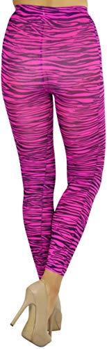 Image of ToBeInStyle Women's Footless Opaque Animal Zebra Tiger Tights Hosiery