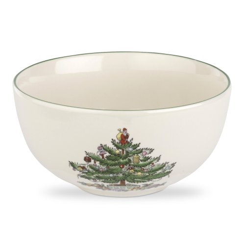 Spode Christmas Tree Collection Fruit Salad Bowl, 5.5-Inch, Set Of 4, Dishwasher, Microwave, Warm Oven, And Freezer Safe, For Cereal, Breakfast, Dessert #TOP25