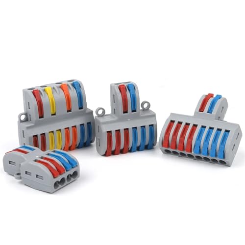 Conectores electricos rapidos para instalacion de lamparas y cajas de empalme compactas 5 piezas 4