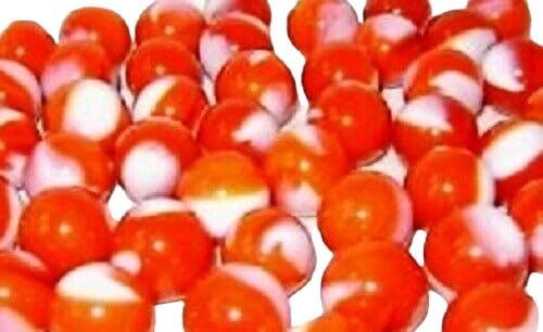 Bulk Pk 100 T Rex 14mm Glass s Player Orange with White Swirls