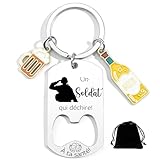 🎁 CADEAU PERSONNALISÉ PROFESSIONNEL: Porte-clés en acier inoxydable idéal pour pompier, soldat, gendarme, livreur, policier ou routier - un cadeau unique et significatif pour collègues, amis et famille