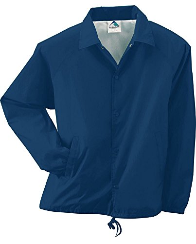 Augusta Sportswear Youth Lined Nylon Coach's Jacket, Medium, Navy