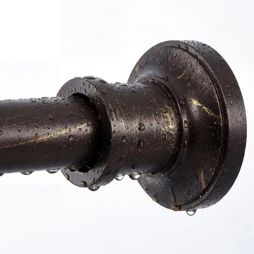 BRIOFOX Bronze Tension Curtain Rod 24 to 78 Inch(2-6.5ft) - Spring Tension Shower Curtain Rod No Drilling Oil Rubbed Bronze Tension Rod for Curtains or Windows