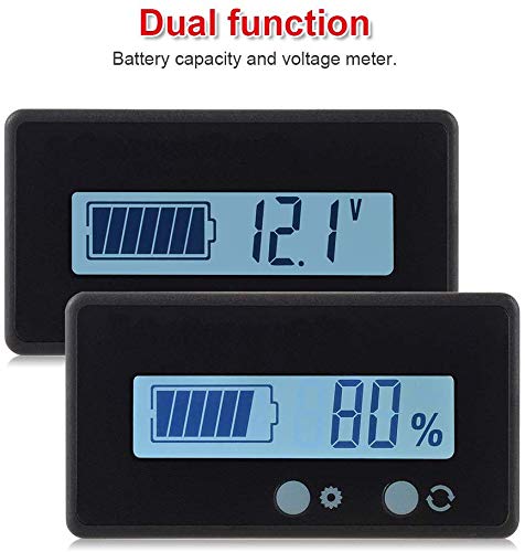 2 stuks LCD batterij capaciteitsmeter, waterdichte 12V/24V/36V/48V loodaccu statusindicator, lithium batterij… - Afbeelding 6