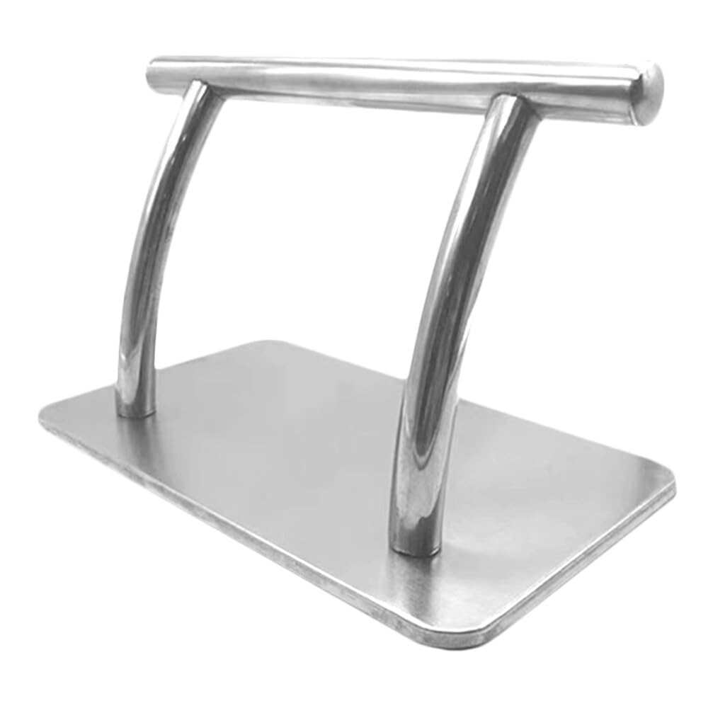 Housoutil Stainless Steel Footrest Salon Chair Pedal Mobile Foot Rest Foot Pedal Parts for Barber Hairdressing Beauty Spa Nail Massage Salon Chairs