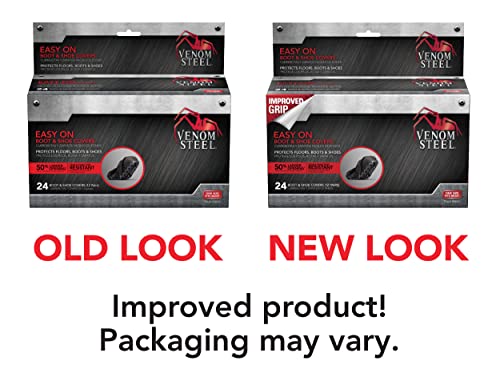 Image of Venom Steel Boot and Shoe Covers, Tough, Easy On, Fits Over Boots, Improved Grip, Value Pack, 12 Pairs Per Box