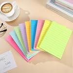 9 Pack Lined Sticky Notes 4x6 in Bright Colors Self-Stick Note Pads with Lines, 9 Colors Bulk Sticky Memo Pad for School, Office, Meeting - Image 2