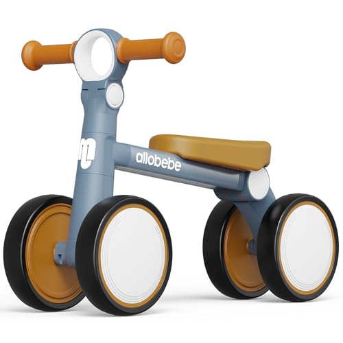 Allobebe Blau-Braunes Kinder Laufrad 1-2 Jahre