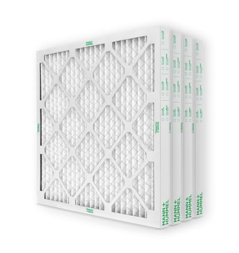 MANN+HUMMEL 20x20x2 MERV 8 Pleated 2 AC Furnace Air Filter. 4 Pack