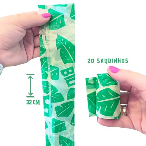 Germanhart Kit Refil Cata Caca Saquinhos Higiênicos para Cães, Destaca Fácil, 8 Rolos (160 saquinhos