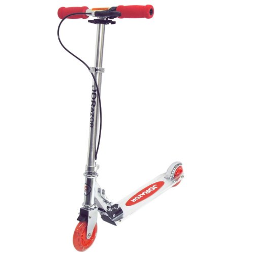 JD Razor MS-105R-B Rouge trottinette pliable avec frein pour enfants et ados