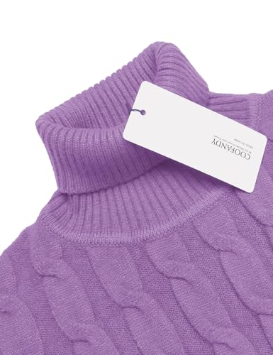 Image of COOFANDY Men's Slim Fit Turtleneck Sweater Casual Twisted Knitted Pullover | Turtleneck Design, Cable Knit Texture with Ultra Stretch, Slim Fit Thermal, Business Casual Office Wear, Fall Winter Clothing