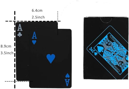 Spielkarten,54 Blatt Professionelles Kartendeck Wasserdichter Kunststoff Pokerkarten Magic Poker Karten für Familienfeiern BBQ Gatherings – Bild 7