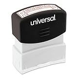 Universal UNV10067 Pre-Inked Received Message Stamp - Red Ink