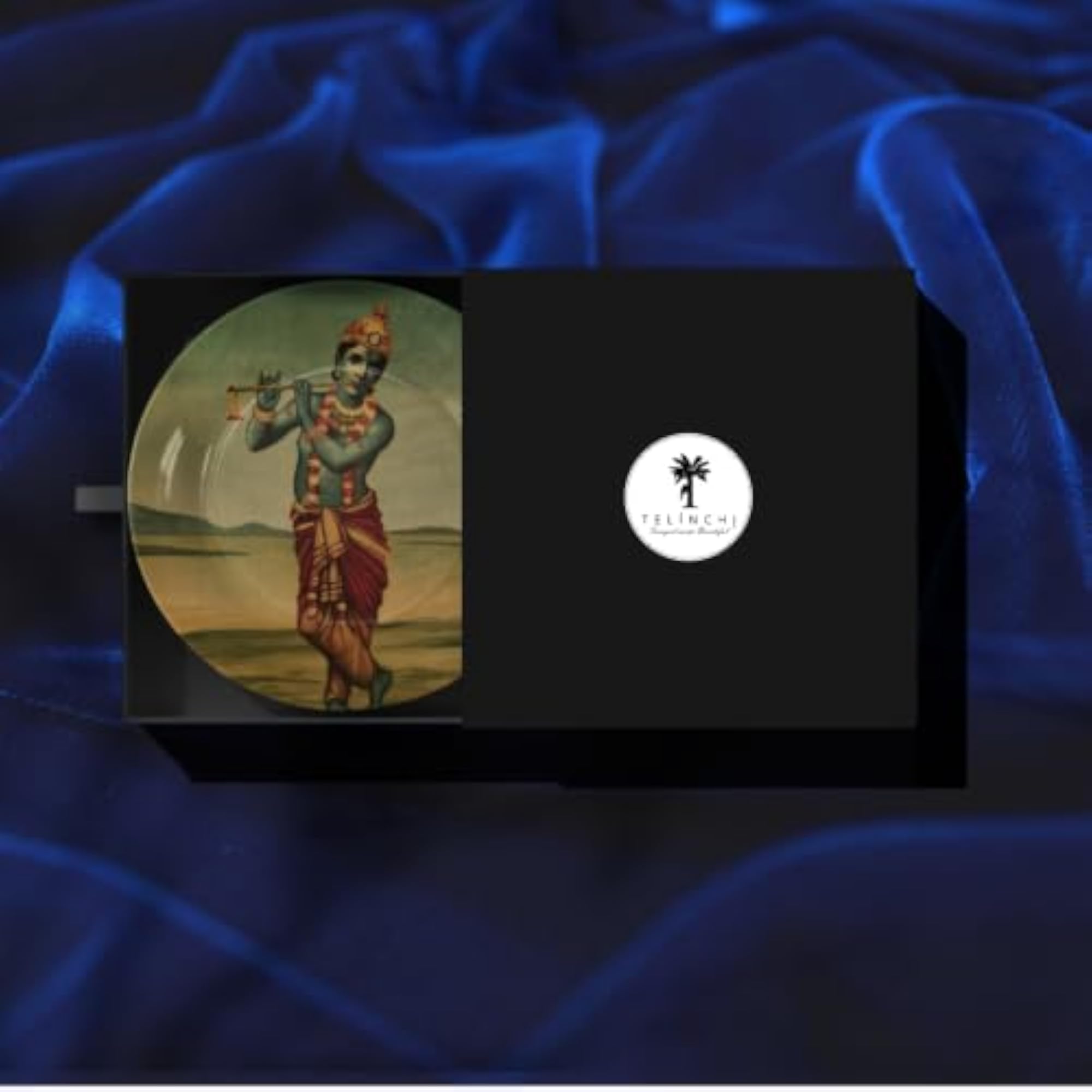 Lord Krishna Ceramic Art Plate, Gift for Home