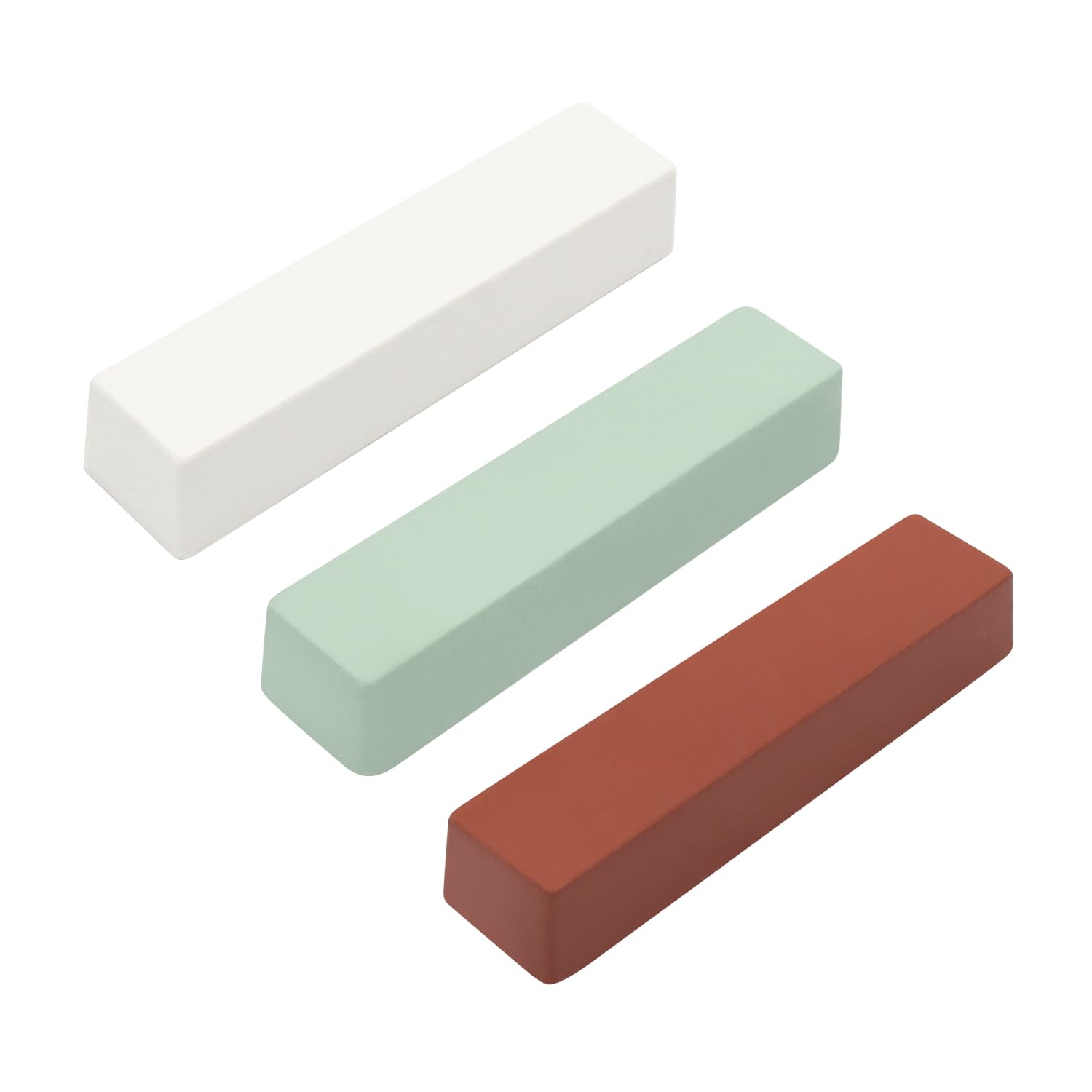 Buffing Polishing Cutting Compounds 3 lbs.Kit-Green Fine/White Medium/Red Coarse, for Airway Buffing Wheel - 3 Pcs