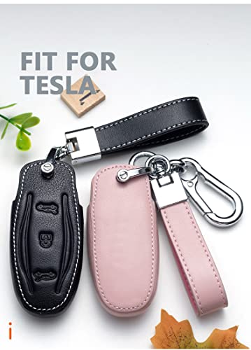 Étui pour clé Tesla avec porte-clés en cuir idée cadeau - 7