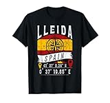 Celebra Lleida, España con este diseño de España con las coordenadas GPS de Lleida y la bandera de España. ¡Muestra tu origen, lugar de nacimiento o próximo destino de vacaciones!