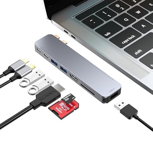 BHHB M82 Hub USB C Adaptador para MacBook Pro Air Docking Station 8 en 2 Multipuerto Adaptador para Mac Book 4K@30Hz HDMI, Thunderbolt 4/3, USB 3.0, SD/TF USBC Hub Tipo C Dock para Mac M5 M4 M3 M2 M1 | Ya disponible en tu tienda friki favorita! En mundofriki.es!
