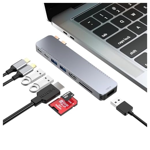BHHB M82 Hub USB C Adaptador para MacBook Pro Air Docking Station 8 en 2 Multipuerto Adaptador para Mac Book 4K@30Hz HDMI, Thunderbolt 4/3, USB 3.0, SD/TF USBC Hub Tipo C Dock para Mac M5 M4 M3 M2 M1