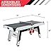 Rally and Roar 72'' Indoor High-Gloss Air Powered Hockey Arcade Game Table with Table Tennis Conversion Top, LED Scorer with Sounds, and Accessory Holder