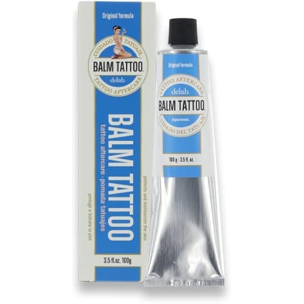 Balm Tattoo Oryginalny krem do tatuażu 100 g - Linia szybkiego wchłaniania Aftercare - Ułatwia gojenie się tatuażu i gojenie się tatuażu - Wspomaga wyraźne rezultaty