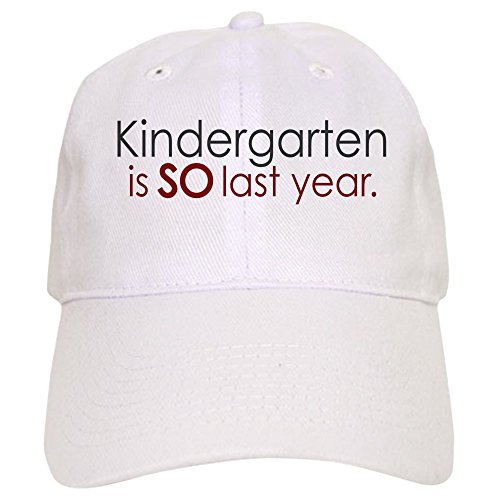 CafePress Funny Kindergarten Grad Cap Unique Adjustable Baseball Hat White