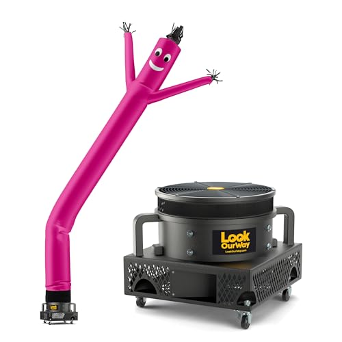 Image of LookOurWay Air Dancers Wacky Waving Inflatable Tube Man Set - 20 Feet Tall Inflatable Dancing Man with Blower for Business Advertising