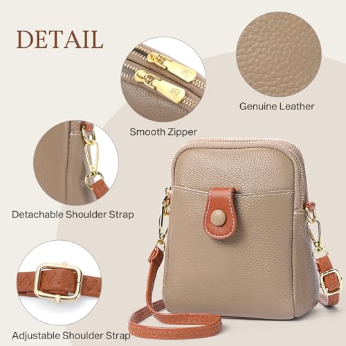 FALAN MULE Small Crossbody Bags for Women,Leather Trendy Cell Phone Bag Wallet Purses with Adjustable Strap4