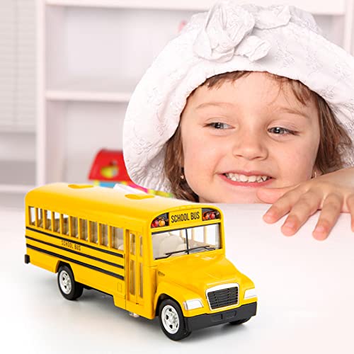 BDTCTK Autobús Escolar Amarillo a Escala 1:36 miniatura 7