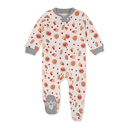 Image of Burt's Bees Baby unisex-baby Sleep & Play, Organic One-piece Romper-jumpsuit Pj, Zip Front Footed Pajama
