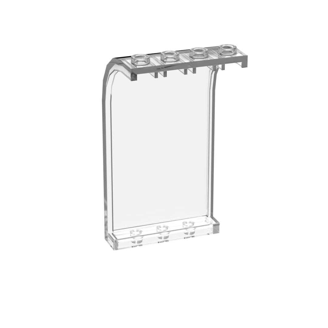 2571 3x4x6 Curved Wall Panel 10 Pieces GDS-M120 Compatible with Lego MOC Building Blocks Color:Trans-Clear 40