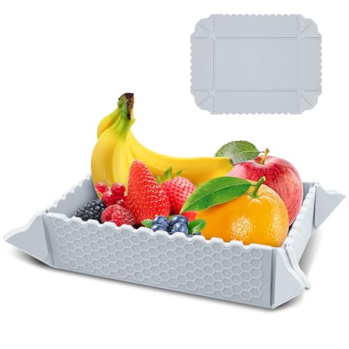 Rumsfel Faltbare Schüssel, Camping-Faltschüssel, Faltbare Salatschüssel, aus Silikon sind leicht, platzsparend und spülmaschinenfest, magnetisch, zusammenklappbar,für Camping, Picknicks