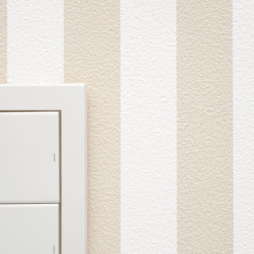 壁紙屋本舗 壁紙 生のり付き 初心者セット ストライプ ベージュ 日本製 サンゲツ SP2592 クロス 15m 施工道具セット付き DIY【受注生産品キャンセル不可】