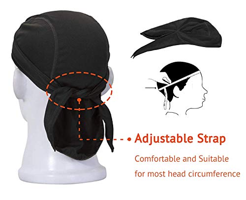 Image of Skull Caps for Men Cooling Bandana Cap Helmet Liner Hat Running Beanie