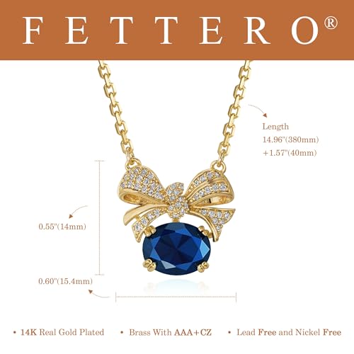 Fettero Gold Necklace for Women - 14K Plated Dainty Gold Necklaces Cute Charm Pendant Trendy Necklaces for Women Jewelry