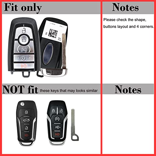 Image of Silicone Key Fob Cover for Ford F150 Mustang Explorer Expedition Escape Edge Bronco Transit Maverick and Lincoln Navigator Nautilus Aviator Corsair