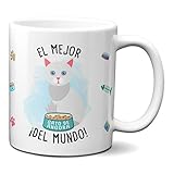 gatos angora barcelona  Planetacase Taza gato el mejor gato de angora del mundo - Regalo diseño original tazas gatitos te café desayuno ceramica 330 mL