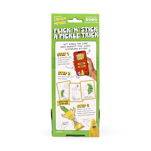Image of Big Potato Chicken vs Hotdog: The Ultimate Challenge Party Game for Flipping-Fun Families, Board Game for Game Nights (Pickle Cob - Solo Chicken vs Hot Dog)