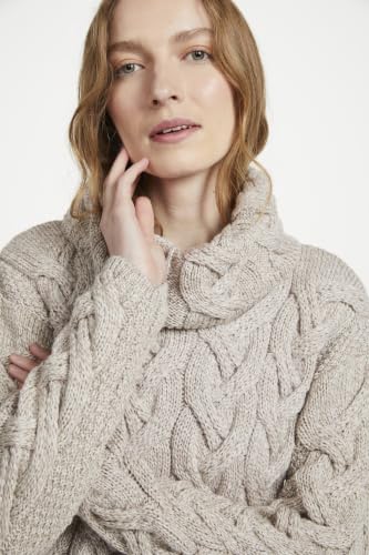 Image of Soft Merino Chunky Cable Cowl Aran Sweater by Aran Woollen Mills