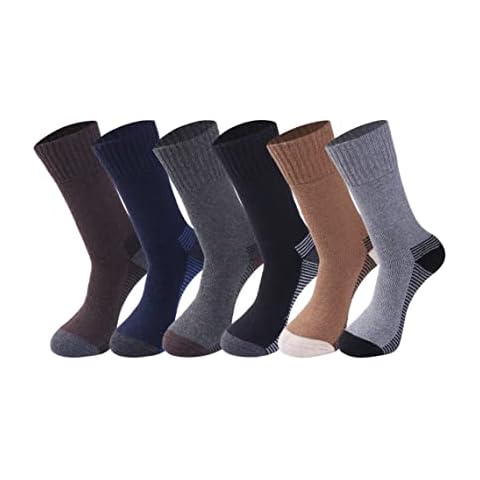 Trendy Lane 2 Pairs Men’s Merino Lambs Wool socks, Outdoor Hiking, Walking Ski Thermal Breathable Soft and warm Socks UK 6-11 Cover