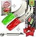 2-PACK Watermelon Slicer Complete Bundle - Melon Tongs Corer & Server,As Seen On TV,Cake Cutter,Soft Grip Handles,FREE 2in1 Melon Scoop/Baller & Fruit Carving Knife,Bonus Ebook,Perfect Gift