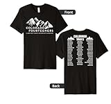 2 Side Colorado Fourteeners Rocky Mountain State Hiker Trail Premium T-Shirt