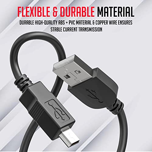 Image of Lapster 5 pin mini usb cable, usb b cable,camera cable usb2.0 for External HDDS /Card Readers /Camera etc.