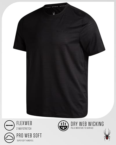 Spyder Athletic Mens T Shirt - Moisture Wicking Performance Ultra Soft Short Sleeve Running Gym Workout Shirts for Men2