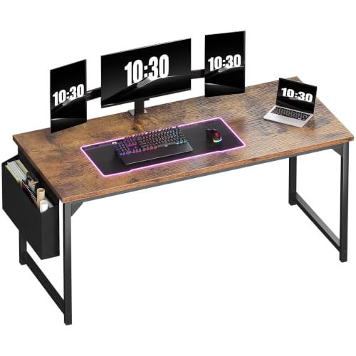 Image of OLIXIS Computer Desk, 63 Inch Gaming Desks for Home Office Small Spaces