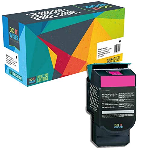 Do it Wiser Cartucho de Tóner C540H1MG Compatible con Lexmark C540 C543 C544 C546 X543 X544 X546 X548 (Magenta)