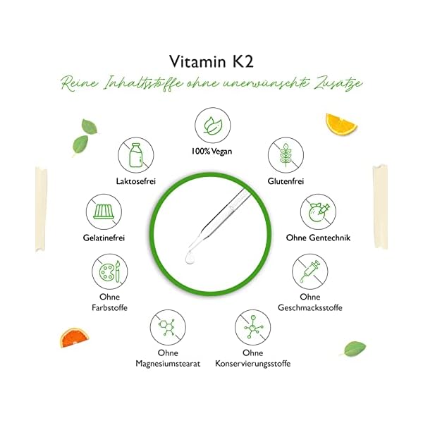 Vitamin K2 MK-7 200µg - 50 ml (1700 Tropfen) - Premium: All-Trans Gehalt >99,7% (K2VITAL® von Kappa) - Ohne Alkohol - Laborgeprüft - Vegan – Bild 5